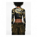 Camisetas Manga Larga Co Tape Lycra Print  VERSACE