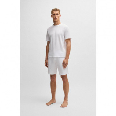 Waffle Shorts 10269584 01 White  BOSS