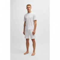 Waffle Shorts 10269584 01 White  BOSS