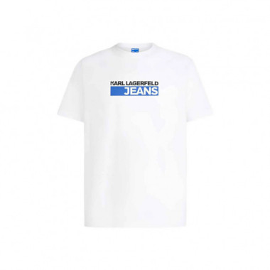Klj Slim Logo Tee White  KARL LAGERFELD