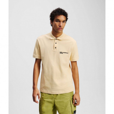 Klj Regular Pique Polo Wood Ash  KARL LAGERFELD