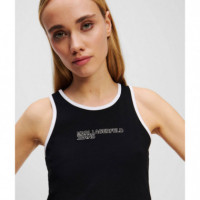 Klj Outline Logo Top Black  KARL LAGERFELD