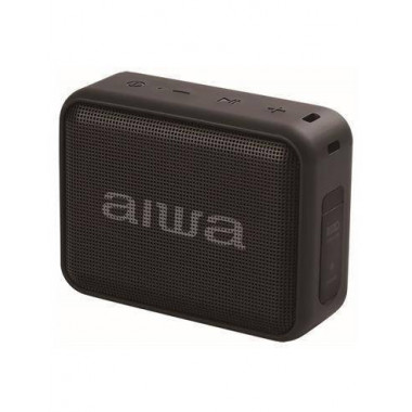 AIWA Altavoz Bluetooth 6W Radio FM,Lector Pendrive BS-200BK Negro
