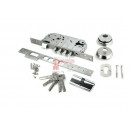 Cerradura 50x85 Seguridad Laton + Cilindro 60