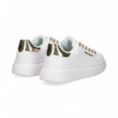 Talon Rosa Deportivo Piel Blanco  JUST CAVALLI