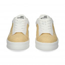 Deportivo Piel+rafia Blanco+beige  LOVE MOSCHINO