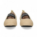 Bailarina Rafia Beige  LOVE MOSCHINO