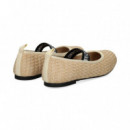 Bailarina Rafia Beige  LOVE MOSCHINO