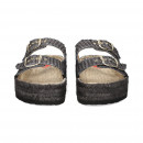 Pala 2 Hebillas Rafia Negro  LOVE MOSCHINO