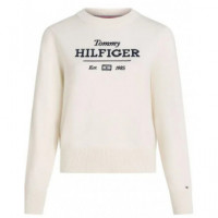 TOMMY HILFIGER - Logo C-neck Sweater Ls - Z00 - F|WW0WW43960/Z00