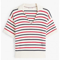 TOMMY HILFIGER - Mini Stp Co Open Polo Ss Swt - 0FA - F|WW0WW45400/0FA