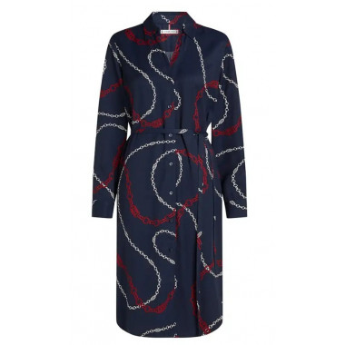 TOMMY HILFIGER - SOFT VISCOSE LS SHIRT DRESS - 0YH - F|WW0WW44665/0YH