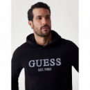 Beau Hoodie Sweatshirt Jet Black A996  GUESS