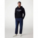Beau Hoodie Sweatshirt Jet Black A996  GUESS