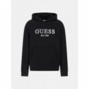 Beau Hoodie Sweatshirt Jet Black A996  GUESS