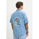 Crest Denim Ss Overshirt Denim Light  TOMMY JEANS