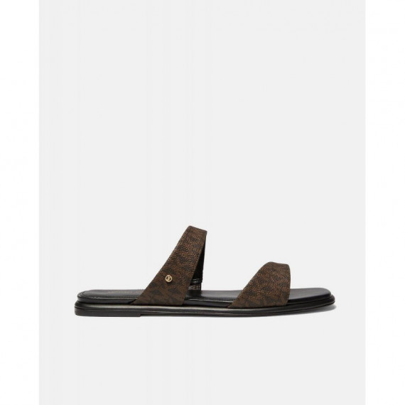 Jaida Flat Sandal Brown/blk  MICHAEL KORS