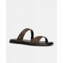 Jaida Flat Sandal Brown/blk  MICHAEL KORS