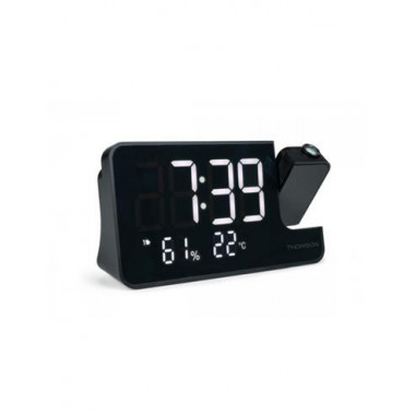 THOMSON Reloj Despertador Con Proyeccion De Hora CP100T Negro