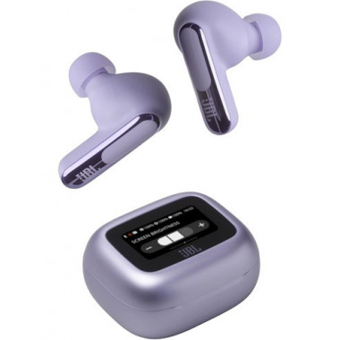 JBL Auricular Bluetooth Con Pantalla y Cancelacion De Ruido LIVE BEAM 3 Purpura