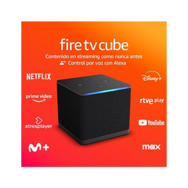 AMAZON Reproductor Multimedia Fire TV Cube Wifi 6E Triple Banda 4K HDR Streaming Con Control Por Voz