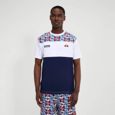 Camiseta Ellesse Block Aop Navy-Blanco