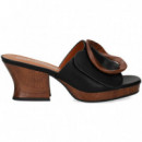 Pala Argolla Todo Piel Negro  NOA HARMON