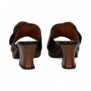 Pala Argolla Todo Piel Negro  NOA HARMON