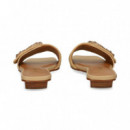 Pala Aplique Stras Rafia+piel Beige  NOA HARMON