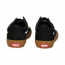 Banda Blanca Ante+textil Negro  VANS