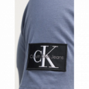Camiseta CALVIN KLEIN Badge Azul Petróleo