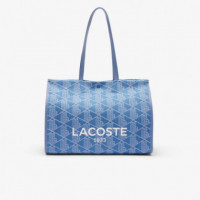 L Z Shopping Bag Mono Jacquard Denim  LACOSTE
