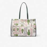 L Z Shopping Bag Multi Label Sinople  LACOSTE