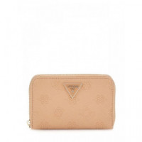 Cresidia Slg Medium Zip Around Beige  GUESS