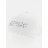 Logo Baseball Cap Salt White  GUESS