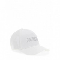 Logo Baseball Cap Salt White  GUESS