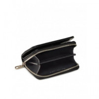 Sculpted Med Flap Zip Around Black  CALVIN KLEIN