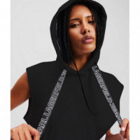 Klj Sless Hoodie Dress Black  KARL LAGERFELD