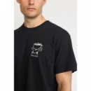 Camisetas Hombre Camiseta REVOLUTION 1394 Roa Black