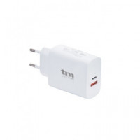 TM ELECTRON Cargador Red Dual con USB A+tipo C 3.1A TMUAD115
