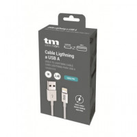 TM ELECTRON Cable Datos Lightning a USB a 1MTR Blanco CXU201310