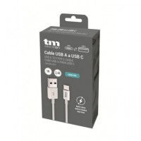 TM ELECTRON Cable Datos Tipo C/m a USB a 1MTR CXU201410 Blanco