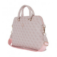 GUESS Funda Maletin para Portatil 13"-15"4G Zipper Rosa con Logo