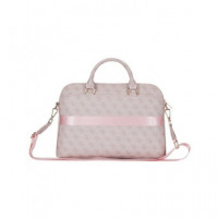 GUESS Funda Maletin para Portatil 13"-15"4G Zipper Rosa con Logo