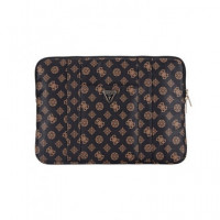 GUESS Funda Ordenador Portatil 13"-14" Peony Pocket Negra con Logo