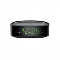 PHILIPS Radio Reloj Despertador Digital TAR3305/12 Negro