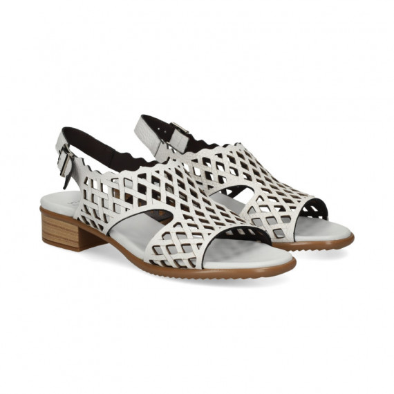 Sandalia Calada Piel Blanco  PLUMERS