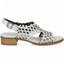 Sandalia Calada Piel Blanco  PLUMERS