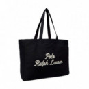 Bolso Tote de Loneta con Bordado  RALPH LAUREN BAGS