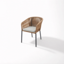 Silla de Jardín Buka Color Negro/natural Tostado Pro-gardendesign®  PRO-GARDENDESIGN